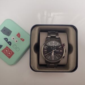 Fossil Black and Silver Men's Watch